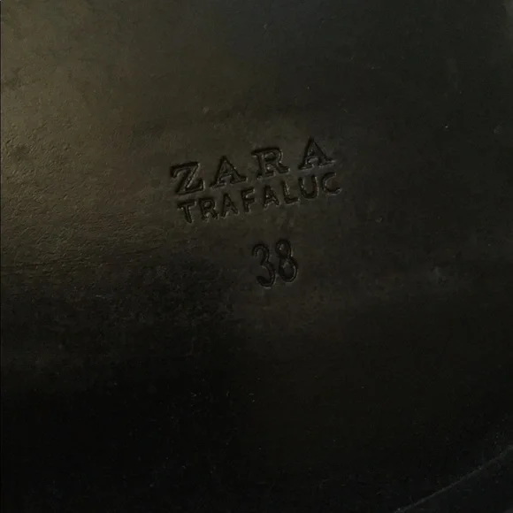 ☠️ ZARA TRAFALUC MOTO LEATHER & FAUX FUR EDGY BIKER BABE GRUNGE BUCKLE BOOTS - Picture 13 of 15